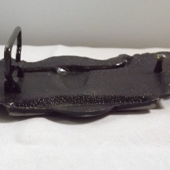 Texas Steer Skeleton Head Novelty Statement Belt Buckle - Picture 5 of 7